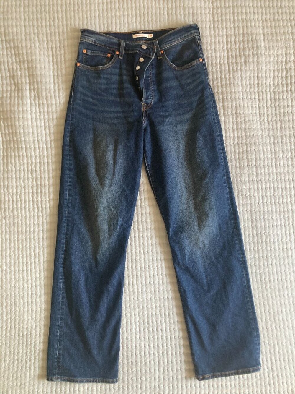 Levi’s Ribcage Straight High Rise Jeans Size 31 Dark Wash